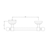 TOWEL  RAIL - JAQUAR FAUCETS -  ( CHROME - QUEENS ACC. - 0x300 mm - 0inchX12inch )