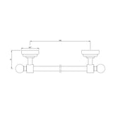 TOWEL  RAIL - JAQUAR FAUCETS -  ( CHROME - QUEENS ACC. - 0x600 mm - 0inchX24inch )