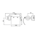 TOILET PAPER HOLDER W/FLAP - JAQUAR FAUCETS -  ( CHROME - QUEENS ACC. - 0x0 mm - 0inchx0inch )