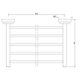 TOWEL RACK WITHOUT HANGER HOOK - JAQUAR FAUCETS -  ( CHROME - QUEENS ACC. - 0x600 mm - 24inchX0inch )