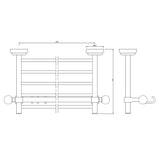 TOWEL  RACK - JAQUAR FAUCETS -  ( CHROME - QUEENS ACC. - 0x450 mm - 0inchX18inch )