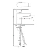 S.L. BASIN MIXER WITH BRAID PIPES - JAQUAR FAUCETS -  ( CHROME - ARIA - 0x15 mm - 0inchX0.5inch )