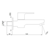 BIB COCK WITH FLANGE - JAQUAR FAUCETS -  ( CHROME - ARIA - 0x15 mm - 0inchX0.5inch )