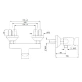 SINGLE LEVER EXPOSED SHOWER MIXER WALL MOUNTED - JAQUAR FAUCETS -  ( CHROME - ARIA - 0x15 mm - 0inchX0.6inch )