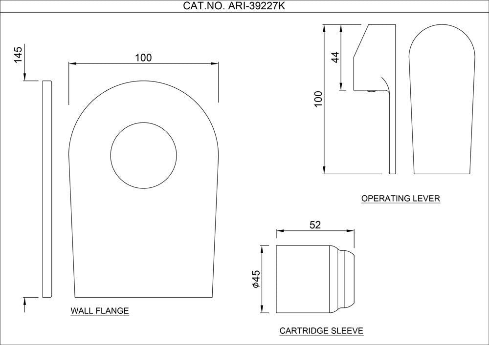 SINGLE LEVER EXPOSED PARTS KIT OF DEUSCH - JAQUAR FAUCETS -  ( CHROME - ARIA - 0x0 mm - 0inchx0inch )