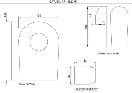 SINGLE LEVER EXPOSED PARTS KIT OF DEUSCH - JAQUAR FAUCETS -  ( CHROME - ARIA - 0x0 mm - 0inchx0inch )