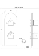 AQUAMAX EXPOSED PART KIT OF THERMOSTATIC SHOWER MIXER WITH 2-WAY DIVERTER WITH SLEEVE (COMPATIBLE WITH ALD-681N) - JAQUAR FAUCETS -  ( CHROME - ARIA - 0x20 mm - 0inchX0.75inch )