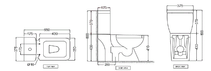 BOWL WITH CISTERN FOR COUPLED WC W/UF SOFT CLOSE SLIM SC - JAQUAR SWARE - ( WHITE - - 0x0 mm - 0inchX0inch )