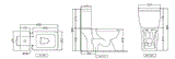 BOWL WITH CISTERN FOR COUPLED WC W/UF SOFT CLOSE SLIM SC - JAQUAR SWARE - ( WHITE - - 0x0 mm - 0inchX0inch )