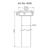 WASTE PIPE - VIKING -  ( CHR -  - 32x900 mm - 1.25inchX36inch )