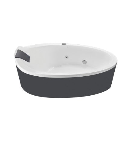 TIAARA C SHAPE LEFT SIDE PANEL TEXTURED GREY SUITABLE FOR BUILT-IN BATHTUB & WHIRLPOOL - ARTIZE WELLNESS -  ( GREY - TIAARA - 0x15 mm - 0inchX0.5inch )