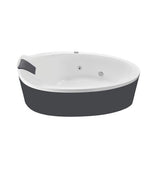 TIAARA C SHAPE LEFT SIDE PANEL TEXTURED GREY SUITABLE FOR BUILT-IN BATHTUB & WHIRLPOOL - ARTIZE WELLNESS -  ( GREY - TIAARA - 0x15 mm - 0inchX0.5inch )