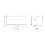 ALEX PLUS 20L & 5KW 2 (2 STAR) - JAQUAR GEYSERS -  ( WHITE - ALEXA PLUS - 610x340x365 mm - 24.5inchX13.5inchX14.6inch )