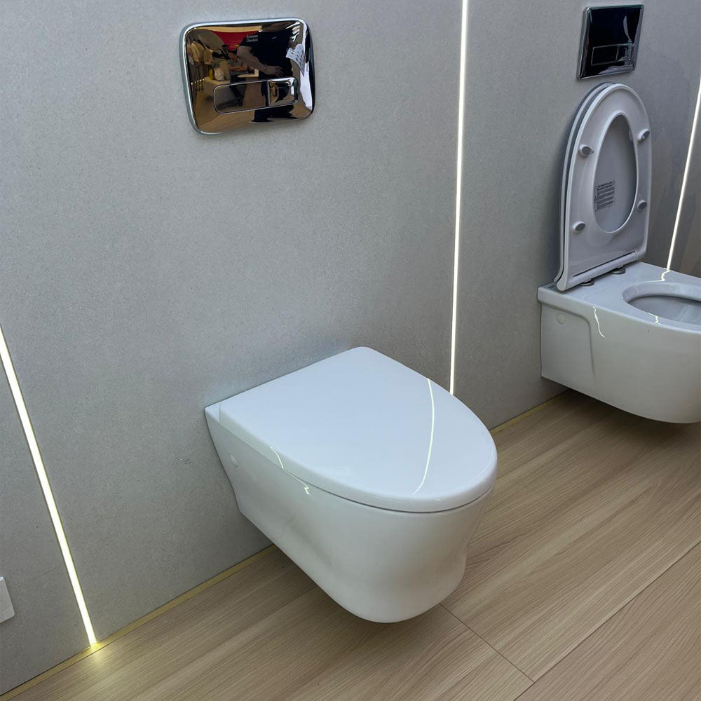 WALL HUNG 1 PIECE LOVEN W/O SEAT COVER - AMERICAN STANDARD -  ( WHITE - LOVEN - 550x371 mm - 22inchX14.8inch )