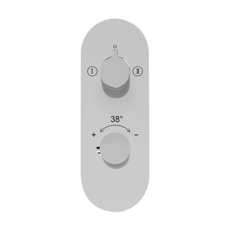 AQUAMAX EXPOSED PART KIT OF THERMOSTATIC SHOWER MIXER WITH 2-WAY OUTLET WITH SLEEVE (COMPATIBLE WITH ALD-681N)- JAQUAR FAUCETS -  ( CHROME - LAGUNA - 0x15 mm - 0inchX0.5inch )