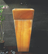 FREE STANDING ONYX STONEPEDESTAL W/BASIN - AQUANT -  ( HONEY ONYX - CENTAUR - 400x400 mm - 16inchX16inch )