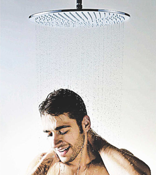 RAIN SHOWER ROUND - AQUANT - ( CHROME - - 15x300 mm - 0.5inchX12inch )