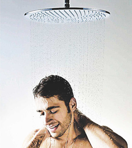 RAIN SHOWER ROUND - AQUANT - ( CHROME - - 15x300 mm - 0.5inchX12inch )