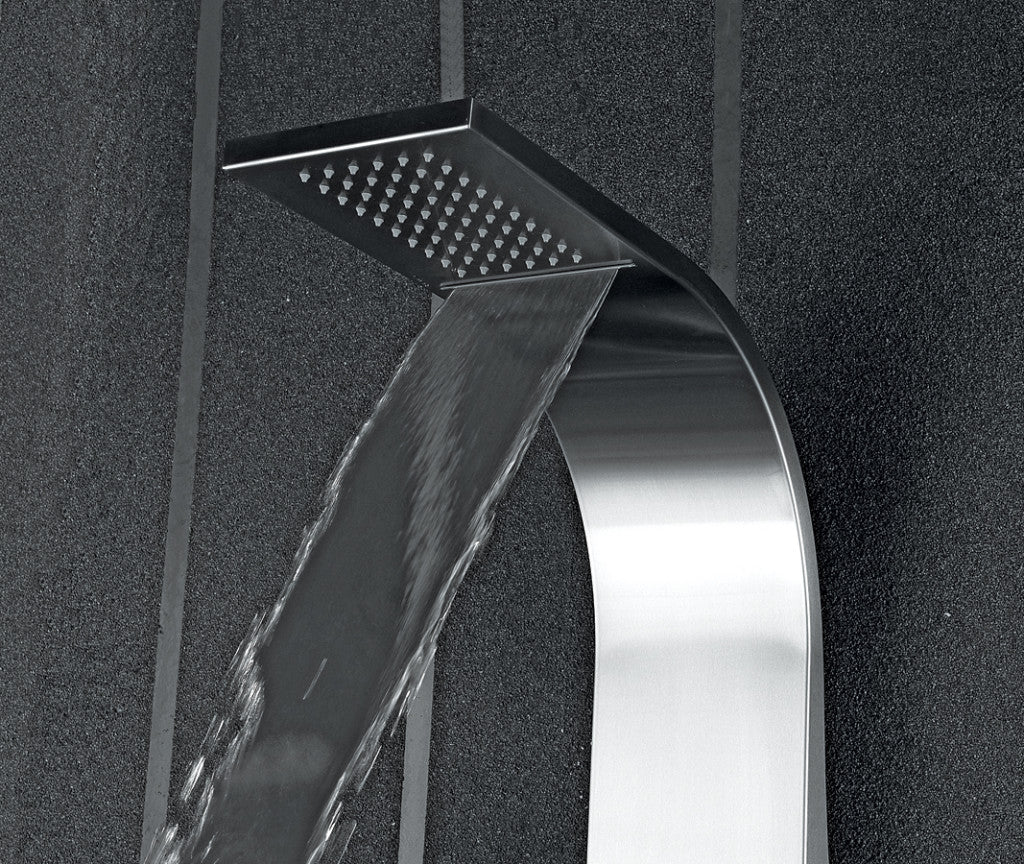 SHOWER PANEL 304 STAINLESS STEEL - AQUANT - ( METALLIC BRUSHED FINISH - - 0x15 mm - 0inchX0.5inch )