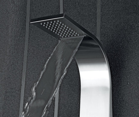 SHOWER PANEL 304 STAINLESS STEEL - AQUANT - ( METALLIC BRUSHED FINISH - - 0x15 mm - 0inchX0.5inch )