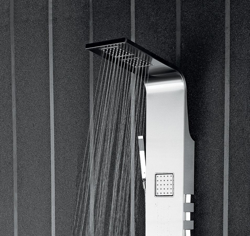 SHOWER PANEL STAINLESS STEEL - AQUANT - ( METALLIC BRUSH FINISH - - 0x0 mm - 0inchX0inch )