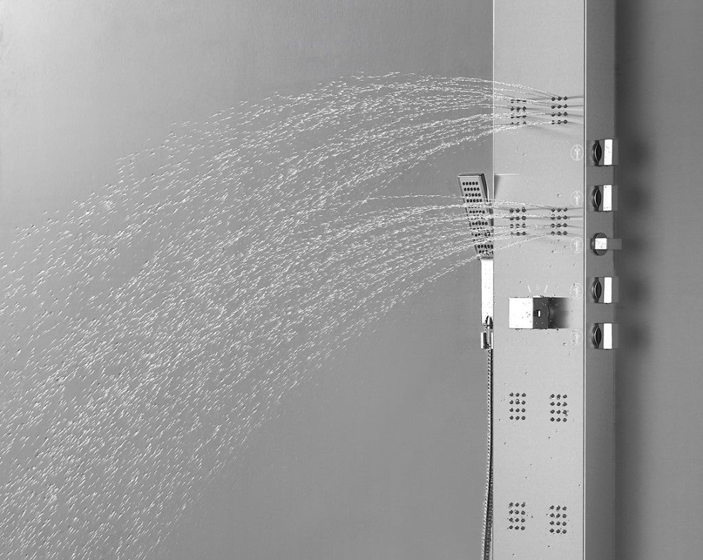 EDEN-STAINLESS STEEL SHW PANEL W/ THERMO - AQUANT - ( MATT FINISH - - 0x0 mm - 0inchX0inch )