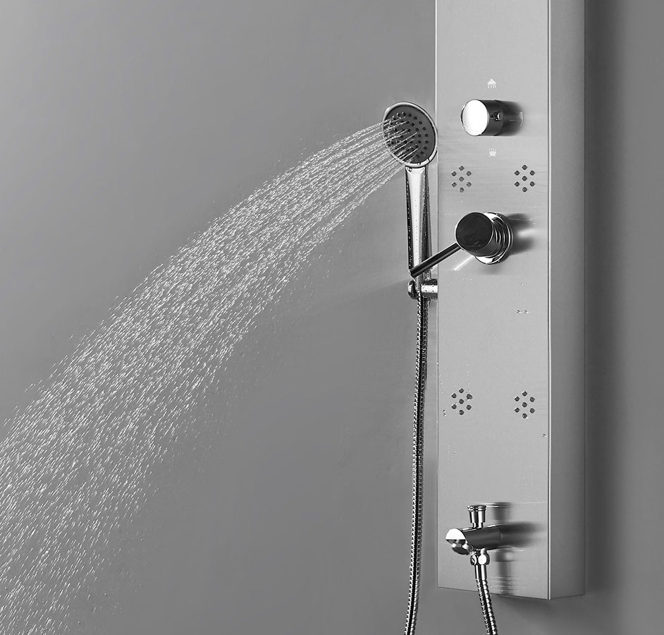 SS SHOWER PANEL MULTI FLOW - AQUANT - ( MATT FINISH - RETRO - 1420x180 mm - 56.8inchX7.2inch )