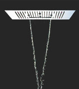 SS 4 FUNC.CEILING RAIN SHWR W/INST. KIT - AQUANT -  ( CHROME - CHROMOTHERAPY - 600x400 mm - 24inchX16inch )