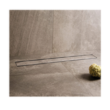 SHOWER CHANNEL DRAINR W/BASE CONTRL UNIT - AQUANT -  ( CHROME - INVISIBLE TILE INSRT - 100x900 mm - 4inchX36inch )