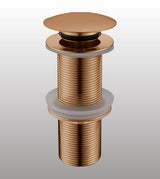 BRASS WASTE COUPLING W/POP UP F/T - AQUANT -  ( BRUSHED ROSE GOLD -  - 125x32 mm - 5inchX1.25inch )