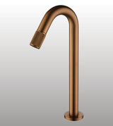 MOUTH OPERATED TALL BRASS MOUNTED BASIN TAP - AQUANT - ( BRUSHED ROSE GOLD - - 324x0 mm - 12.96inchX0inch )