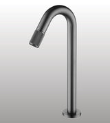 MOUTH OPERATED TALL BRASS MOUNTED BASIN TAP - AQUANT -  ( GRAPHITE GREY -  - 324x0 mm - 12.96inchX0inch )