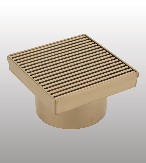 SHOWER DRAINER 304 SS - AQUANT - ( BRUSHED GOLD - - 130x130 mm - 5.2inchX5.2inch )