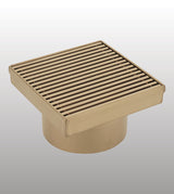 SHOWER DRAINER 304 SS - AQUANT - ( BRUSHED GOLD - - 130x130 mm - 5.2inchX5.2inch )