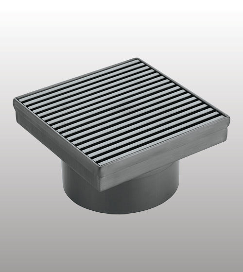 SHOWER DRAINER 304 SS - AQUANT -  ( GRAPHITE GREY -  - 130x130 mm - 5.2inchX5.2inch )