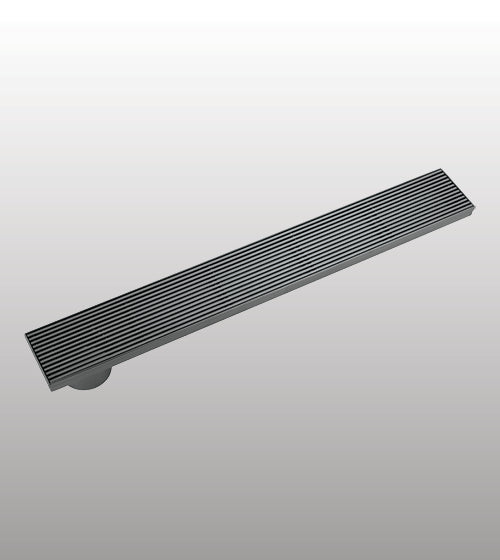 Aquant Shower Chanel Drainer 750 MM 304 SS W/base W/side Outlet, Graphite grey, view 1