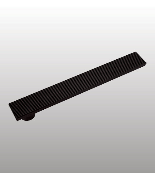 Aquant Shower Chanel Drainer 750 MM 304 SS W/base W/side Outlet, Matt black, view 1
