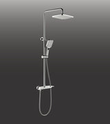 S/L BUTTON DIVT BRASS SHOWER W/RAIN SHWR W/HAND SHWR W/FLEXIBLE 1.5 MTR HOSE W/HIDDEN SPOUT - AQUANT - ( CHROME - FLEUR - 1320x930 mm - 52.8inchX37.2inch )