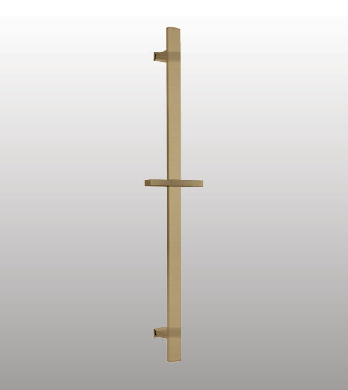 RECTANGULAR SLIDE BRASS SHOWER RAIL - AQUANT -  ( BRUSHED GOLD -  - 700x0 mm - 28inchX0inch )