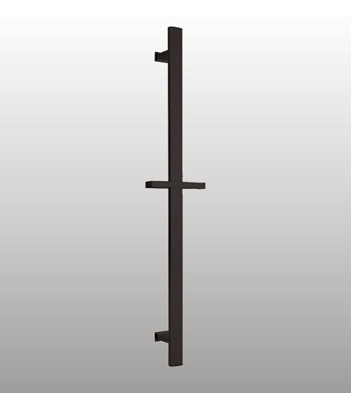 RECTANGULAR SLIDE BRASS SHOWER RAIL - AQUANT -  ( MATT BLACK -  - 700x0 mm - 28inchX0inch )