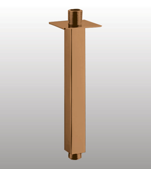 BRASS VERTICAL SQUARE SHOWER ARM - AQUANT -  ( BRUSHED ROSE GOLD -  - 200x0 mm - 8inchX0inch )