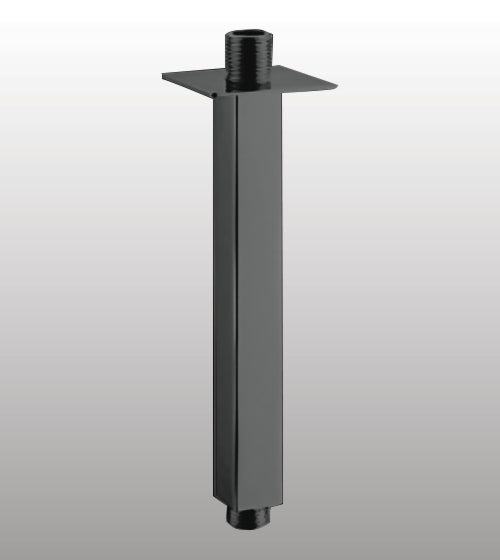 BRASS VERTICAL SQUARE SHOWER ARM - AQUANT -  ( GRAPHITE GREY -  - 200x0 mm - 8inchX0inch )