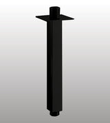 BRASS VERTICAL SQUARE SHOWER ARM - AQUANT - ( MATT BLACK - - 200x0 mm - 8inchX0inch )