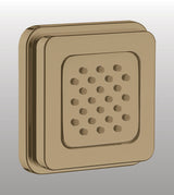 POWDER FLOW BODY SHOWER W/EXP INSTAL - AQUANT -  ( BRUSHED GOLD - BODY JET - 100x100 mm - 4inchX4inch )