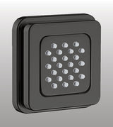POWDER FLOW BODY SHOWER W/EXP INSTAL - AQUANT -  ( MATT BLACK - BODY JET - 100x100 mm - 4inchX4inch )