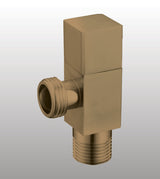 BRASS ANGLE VALVE W/BRASS FLANGE - AQUANT -  ( BRUSHED GOLD -  - 0x0 mm - 0inchx0inch )