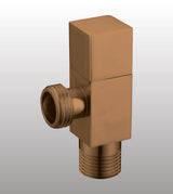 BRASS ANGLE VALVE W/FLANGE - AQUANT -  ( BRUSHED ROSE GOLD -  - 0x0 mm - 0inchx0inch )