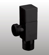 BRASS ANGLE VALVE W/BRASS FLANGE - AQUANT -  ( MATT BLACK -  - 0x0 mm - 0inchx0inch )