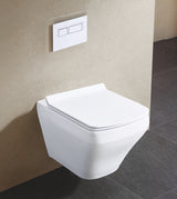 WALL HUNG WC WITH SOFT CLOSE UF SLIM SEAT COVER - AQUANT - ( WHITE - - 480x425x360 mm - 19.2inchX17inchX14.4inch )