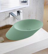 TABLE MOUNTED CERAMIC ART BASIN - AQUANT -  ( MATT MINT -  - 720x400x140 mm - 28.8inchX16inchX5.6inch )